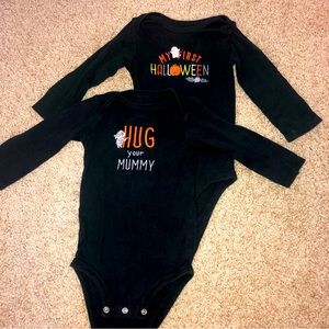 2 Halloween Baby Unisex Onesies